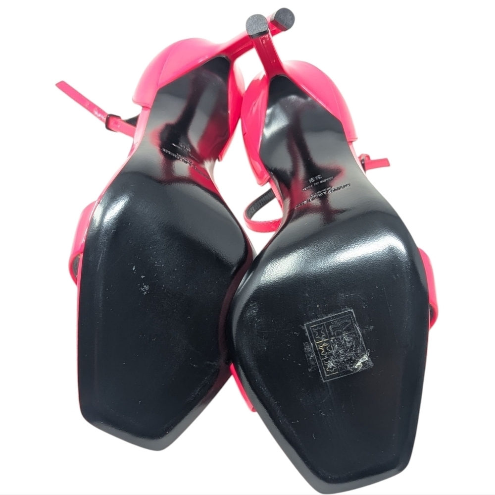 Saint Laurent Amber 105 Neon Pink Dress Up Evening Sandal Size EU 39 - Picture 9 of 11